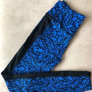 Nike Dri-Fit Blue/Black Patterned Legging, Size S